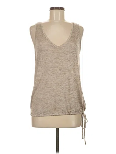 Pre-owned Express Sleeveless Top Tan V-neck Tops In Brown
