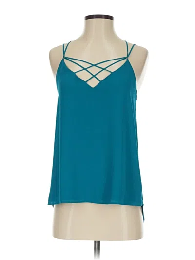 Pre-owned Express Sleeveless Top Teal Halter Neckline Tops