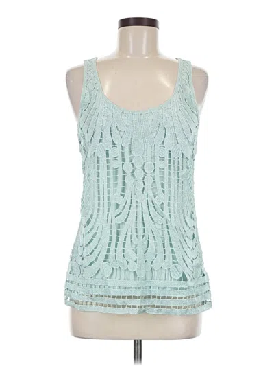 Pre-owned Express Sleeveless Top Teal Halter Neckline Tops