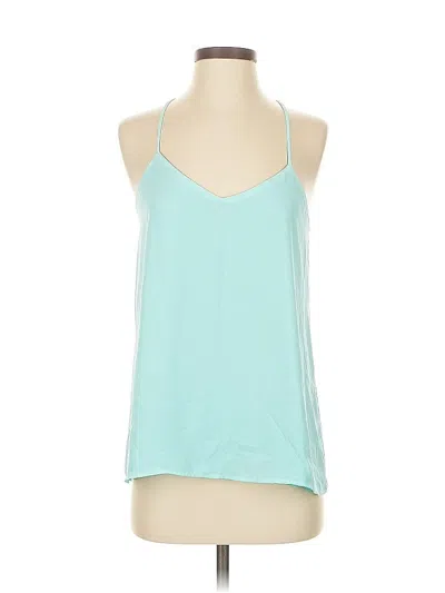 Pre-owned Express Sleeveless Top Teal Halter Neckline Tops In Blue