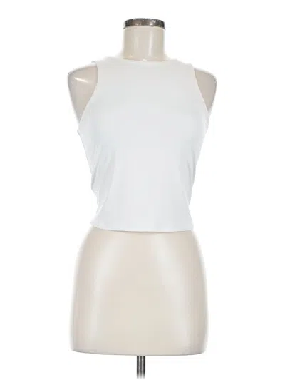 Pre-owned Express Sleeveless Top White Halter Neckline Tops
