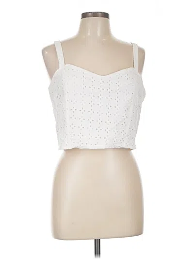 Pre-owned Express Sleeveless Top White Sweetheart Neckline Tops