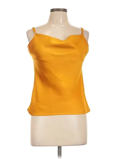 Pre-owned Express Sleeveless Top Yellow Strapless Neckline Tops
