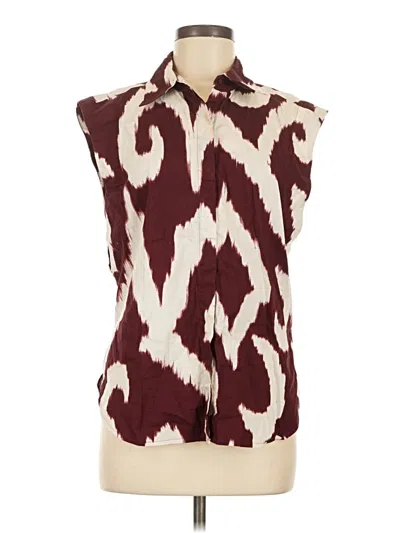 Pre-owned Express Sleeveless T-shirt In Burgundy