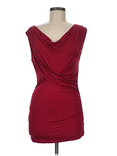 Express Sleeveless T-shirt In Burgundy