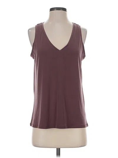 Pre-owned Express Sleeveless T-shirt In Burgundy