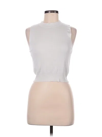 Pre-owned Express Sleeveless T-shirt In Ivory