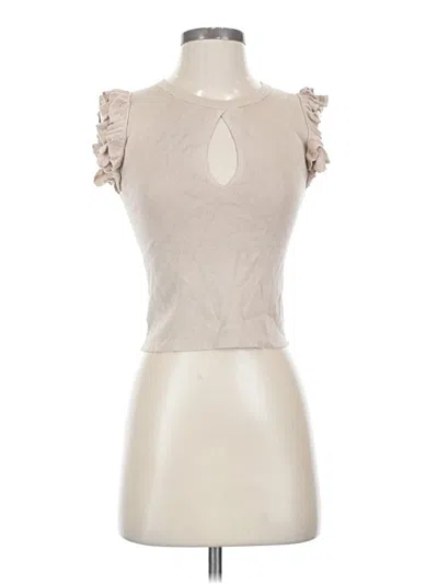 Pre-owned Express Sleeveless T-shirt In White