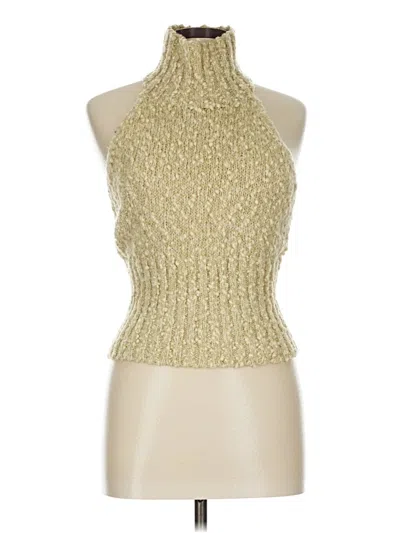 Pre-owned Express Sweater Vest In Gold