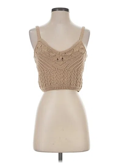 Pre-owned Express Sweater Vest In Tan