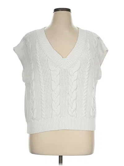 Pre-owned Express Sweater Vest In White
