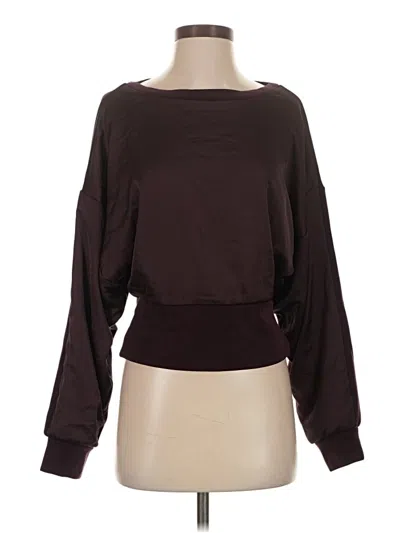 Pre-owned Express Sweatshirt In Burgundy