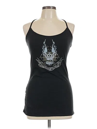 Pre-owned Express Tank Top Black Halter Neckline Tops