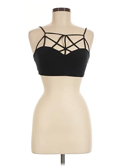 Pre-owned Express Tank Top Black Strapless Neckline Tops