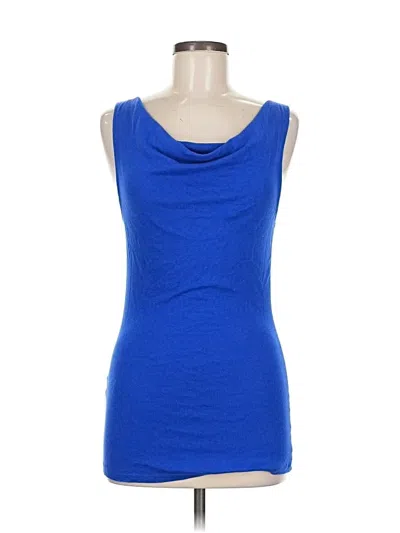 Pre-owned Express Tank Top Blue Cowl Neck Tops