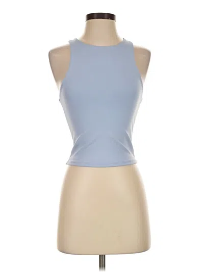 Pre-owned Express Tank Top Blue Halter Neckline Tops