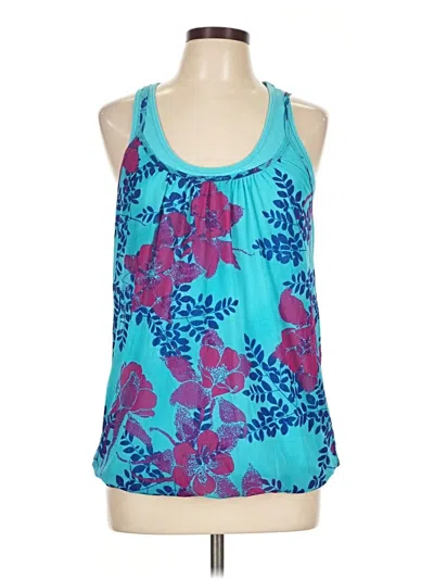 Pre-owned Express Tank Top Blue Halter Neckline Tops