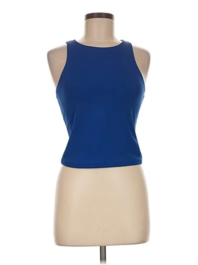 Pre-owned Express Tank Top Blue Halter Neckline Tops