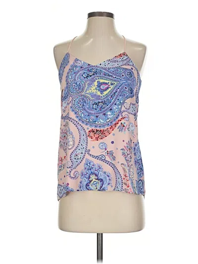 Pre-owned Express Tank Top Blue Halter Neckline Tops