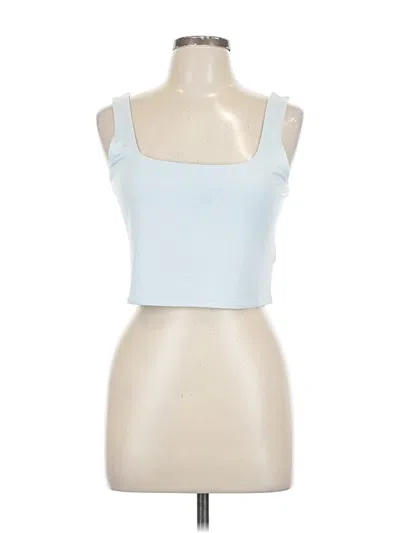 Pre-owned Express Tank Top Blue Strapless Neckline Tops