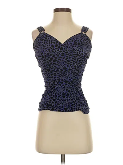 Pre-owned Express Tank Top Blue Strapless Neckline Tops