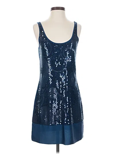 Pre-owned Express Tank Top Blue Strapless Neckline Tops