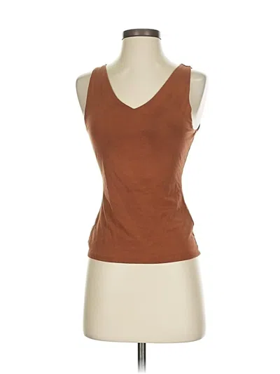 Pre-owned Express Tank Top Brown Plunge Neckline Tops