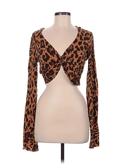 Pre-owned Express Tank Top Brown Plunge Neckline Tops