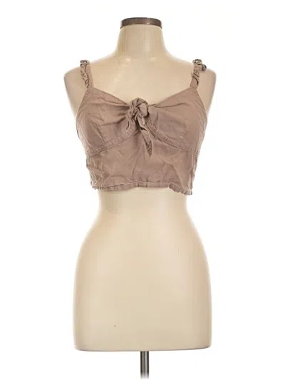 Pre-owned Express Tank Top Brown Strapless Neckline Tops