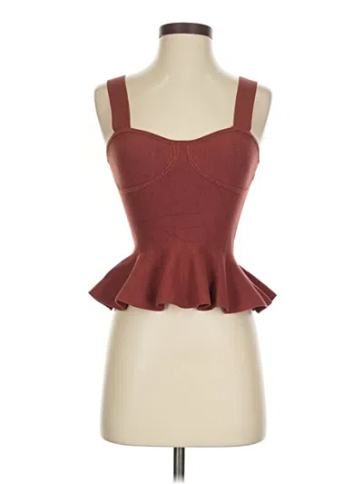 Pre-owned Express Tank Top Burgundy Strapless Neckline Tops