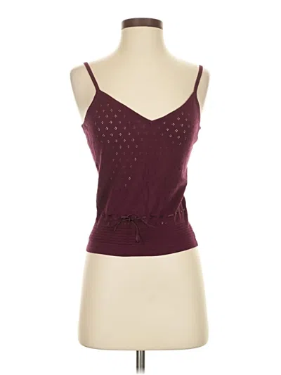Pre-owned Express Tank Top Burgundy Strapless Neckline Tops
