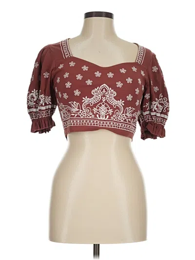 Pre-owned Express Tank Top Burgundy Sweetheart Neckline Tops