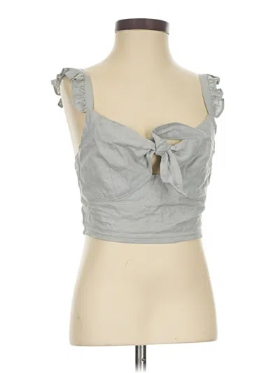 Pre-owned Express Tank Top Gray Strapless Neckline Tops