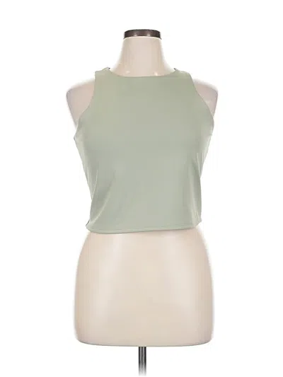 Pre-owned Express Tank Top Green Halter Neckline Tops