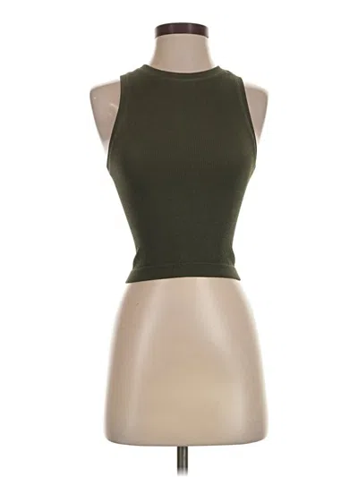 Express Tank Top Green Halter Neckline Tops