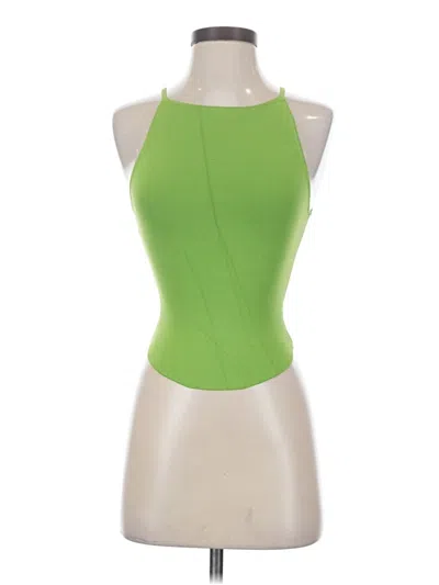 Express Tank Top Green Halter Neckline Tops