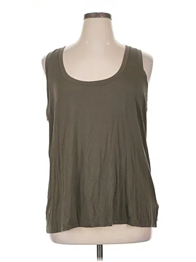 Pre-owned Express Tank Top Green Square Neckline Tops