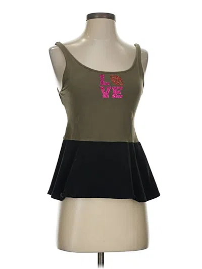 Pre-owned Express Tank Top Green Strapless Neckline Tops