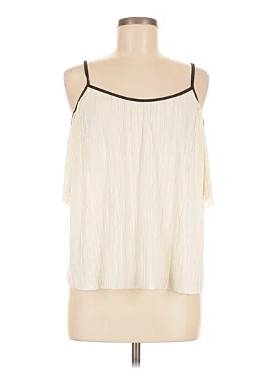 Pre-owned Express Tank Top Ivory Cold Shoulder Neckline Tops