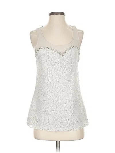 Pre-owned Express Tank Top Ivory Halter Neckline Tops In White