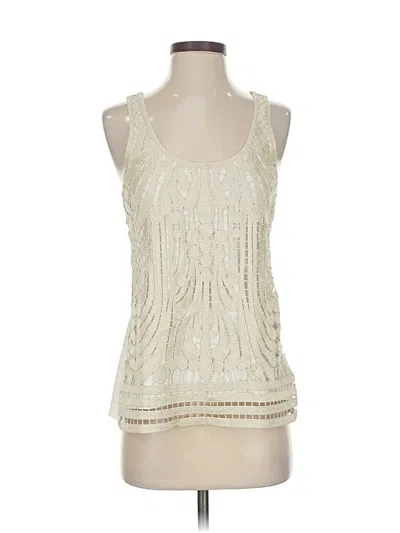 Pre-owned Express Tank Top Ivory Halter Neckline Tops In White