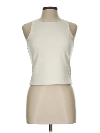 Pre-owned Express Tank Top Ivory Halter Neckline Tops In White