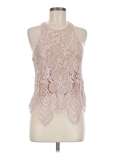 Pre-owned Express Tank Top Ivory Halter Neckline Tops In White