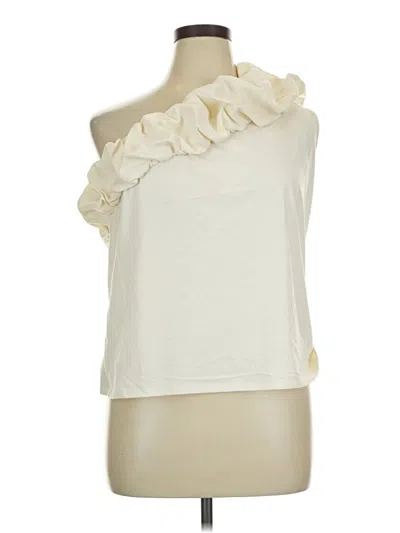 Pre-owned Express Tank Top Ivory One Shoulder Neckline Tops