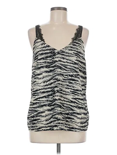 Pre-owned Express Tank Top Ivory Plunge Neckline Tops
