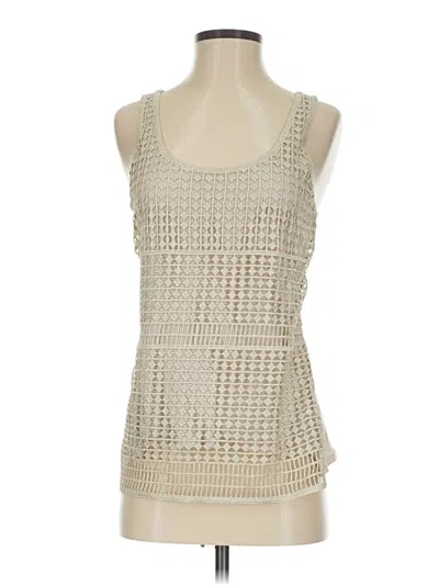 Pre-owned Express Tank Top Ivory Square Neckline Tops In White