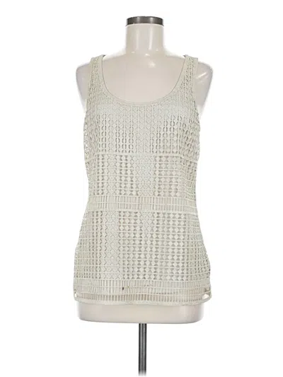 Pre-owned Express Tank Top Ivory Square Neckline Tops In White