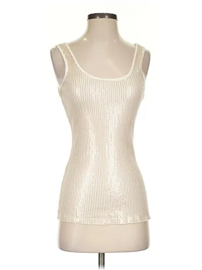 Pre-owned Express Tank Top Ivory Strapless Neckline Tops In White