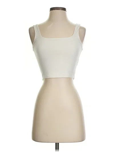 Pre-owned Express Tank Top Ivory Strapless Neckline Tops In White