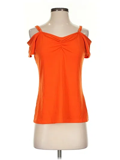 Pre-owned Express Tank Top Orange Cold Shoulder Neckline Tops